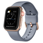 Bracelet de montre en silicone à boucle ardillon, pour Apple Watch 38 mm