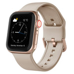 Bracelet de montre en silicone à boucle ardillon, pour Apple Watch 38 mm