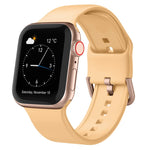 Bracelet de montre en silicone à boucle ardillon, pour Apple Watch 38 mm