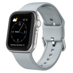 Bracelet de montre en silicone à boucle ardillon, pour Apple Watch 38 mm