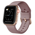 Pin Buckle Silicone Watch Band, For Apple Watch SE 2022 44mm
