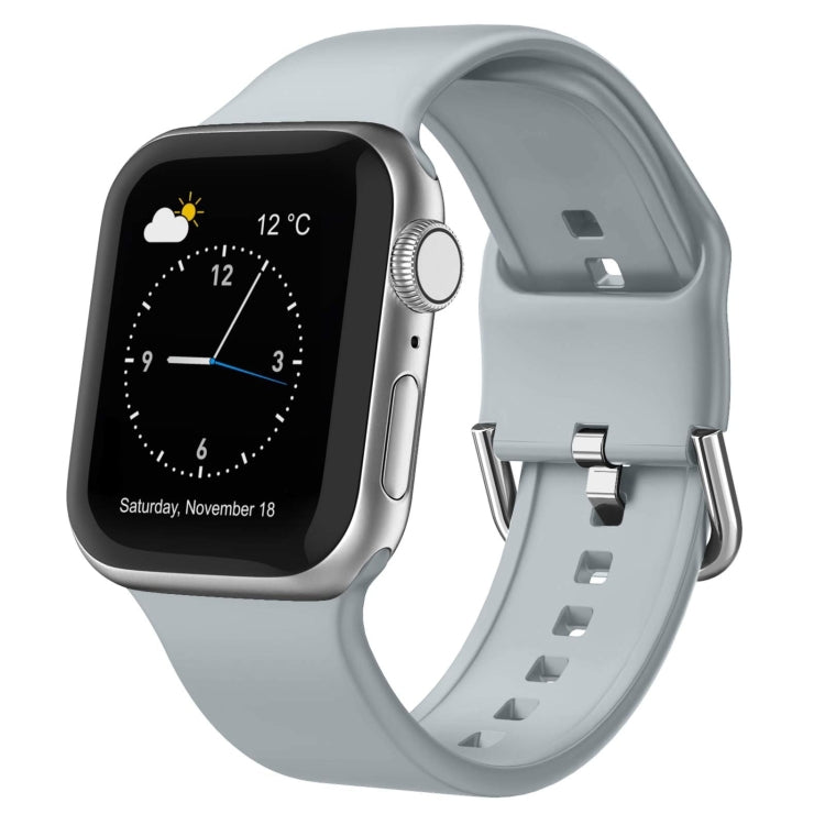 Bracelet de montre en silicone à boucle ardillon, pour Apple Watch SE 2023 44mm