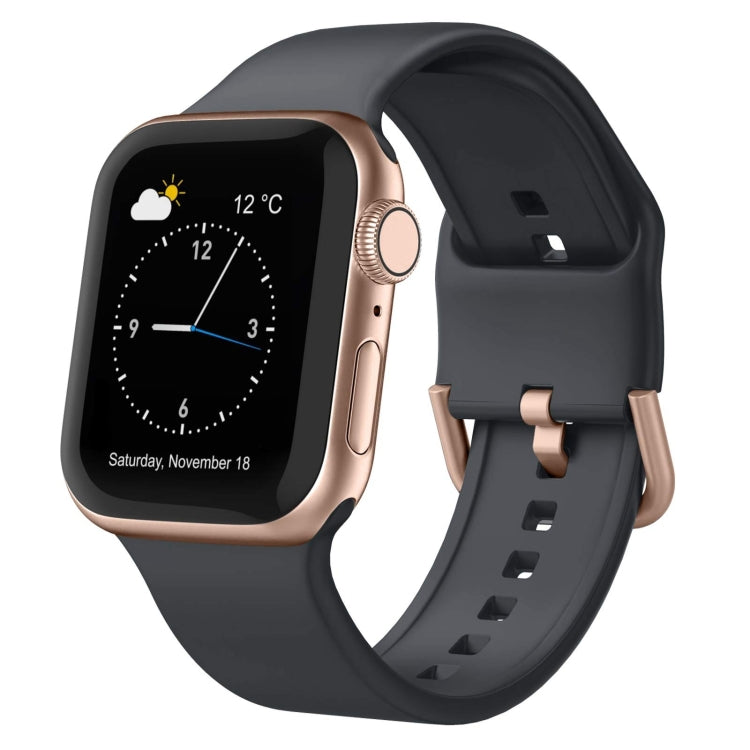 Bracelet de montre en silicone à boucle ardillon, pour Apple Watch SE 2023 44mm