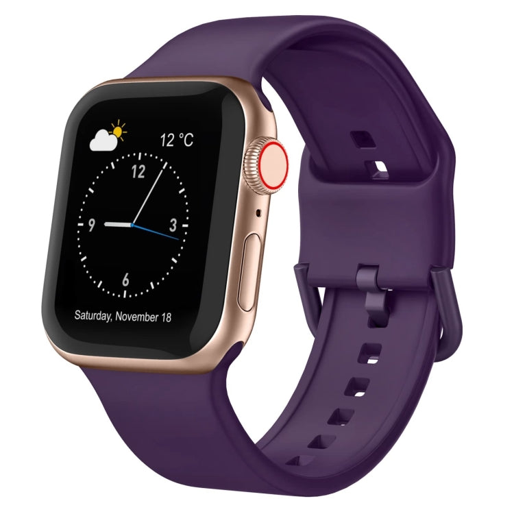Bracelet de montre en silicone à boucle ardillon, pour Apple Watch SE 2023 40mm