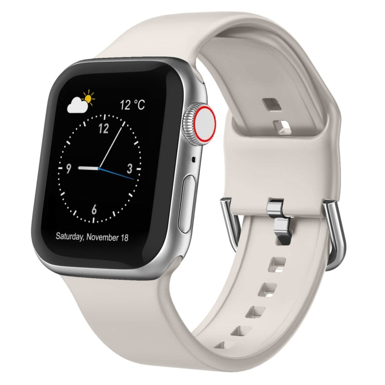 Bracelet de montre en silicone à boucle ardillon, pour Apple Watch SE 2023 40mm