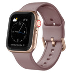 Bracelet de montre en silicone à boucle ardillon, pour Apple Watch SE 2023 40mm