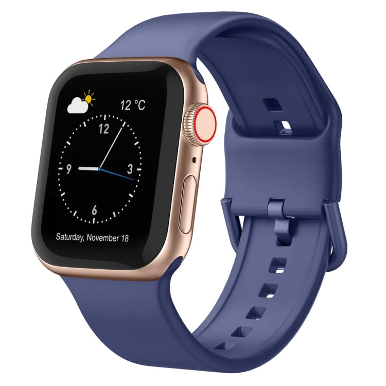 Bracelet de montre en silicone à boucle ardillon, pour Apple Watch SE 2023 40mm