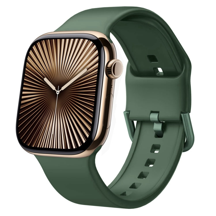 Bracelet de montre en silicone à boucle ardillon, pour Apple Watch Series 10 46mm