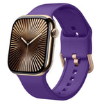 Bracelet de montre en silicone à boucle ardillon, pour Apple Watch Series 10 46mm
