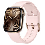 Bracelet de montre en silicone à boucle ardillon, pour Apple Watch Series 10 46mm