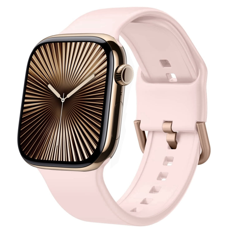 Bracelet de montre en silicone à boucle ardillon, pour Apple Watch Series 10 46mm