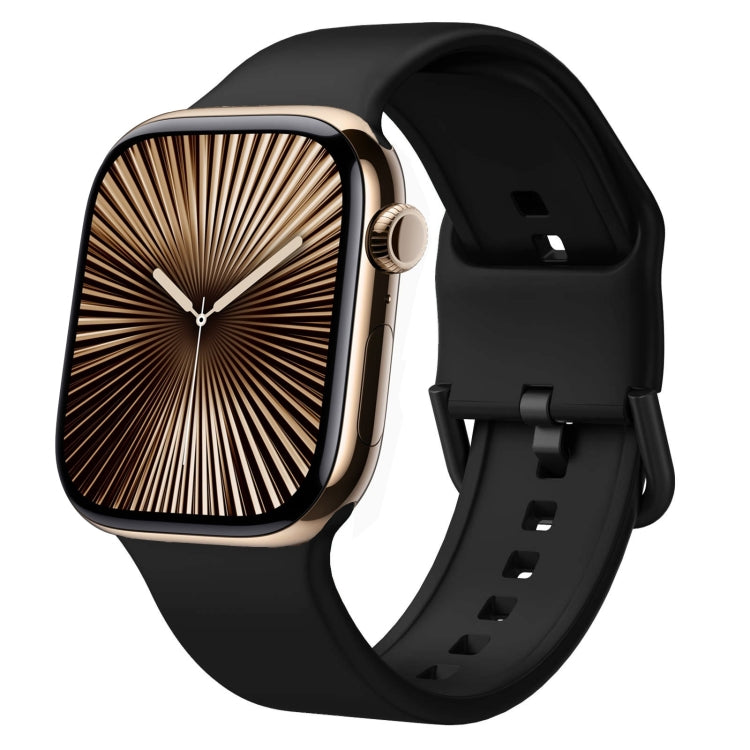 Bracelet de montre en silicone à boucle ardillon, pour Apple Watch Series 10 46mm