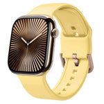 Bracelet de montre en silicone à boucle ardillon, pour Apple Watch Series 10 46mm