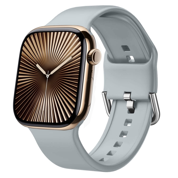 Bracelet de montre en silicone à boucle ardillon, pour Apple Watch Series 10 46mm