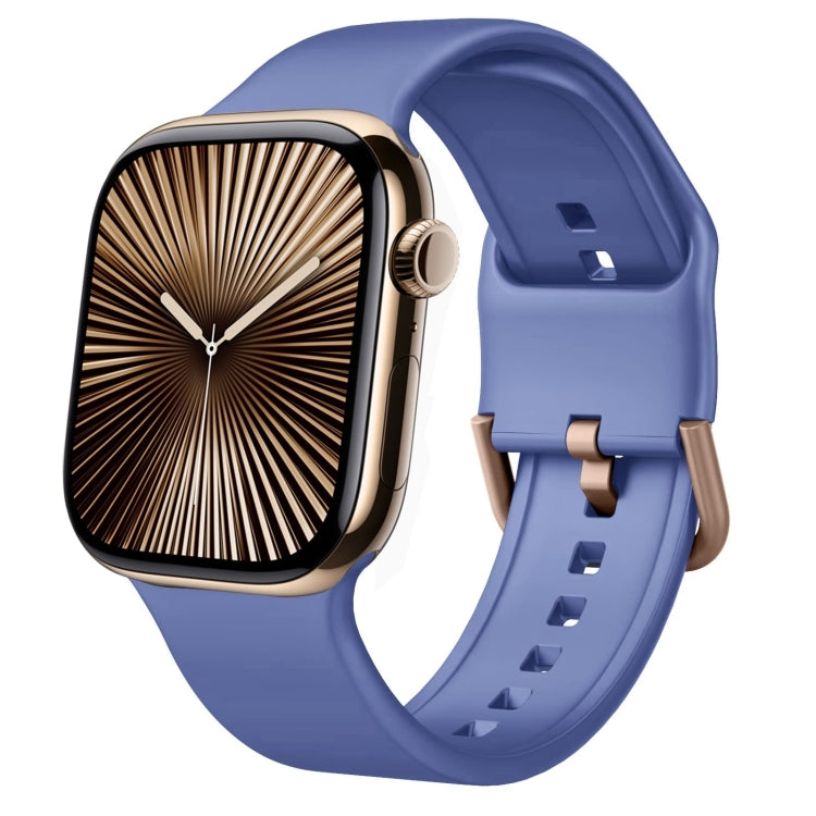 Bracelet de montre en silicone à boucle ardillon, pour Apple Watch Series 10 46mm