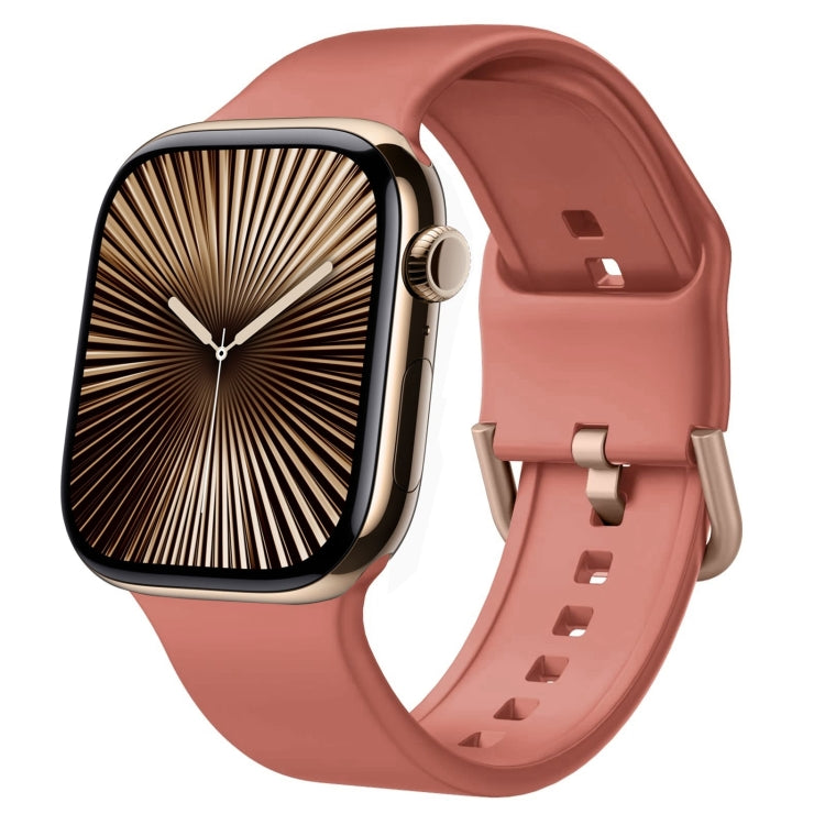Bracelet de montre en silicone à boucle ardillon, pour Apple Watch Series 10 46mm