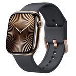 Bracelet de montre en silicone à boucle ardillon, pour Apple Watch Series 10 46mm