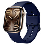 Bracelet de montre en silicone à boucle ardillon, pour Apple Watch Series 10 46mm