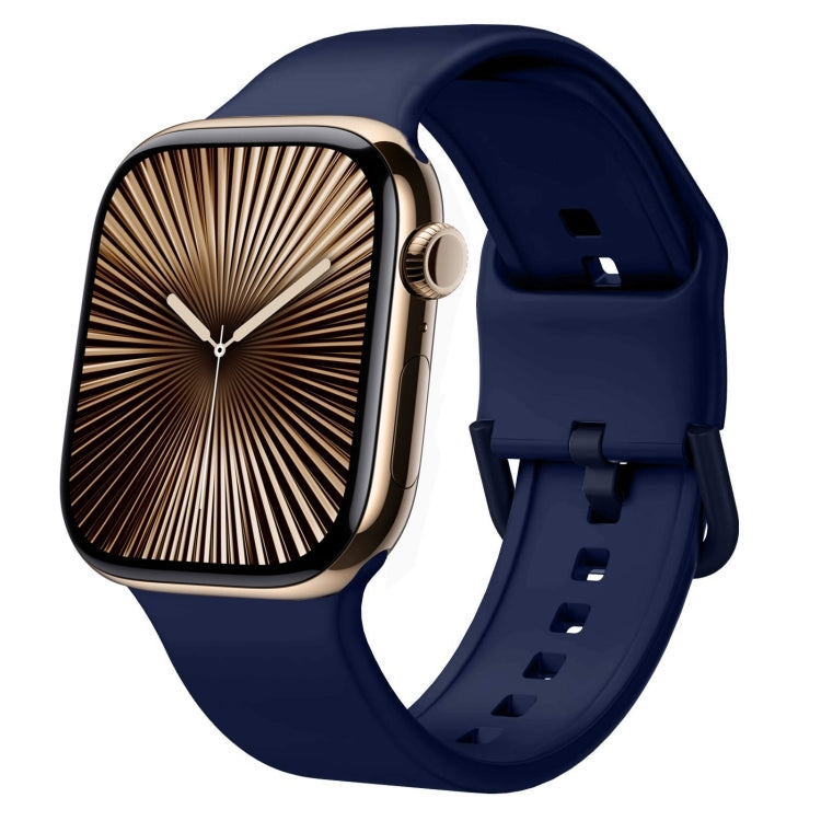 Bracelet de montre en silicone à boucle ardillon, pour Apple Watch Series 10 46mm