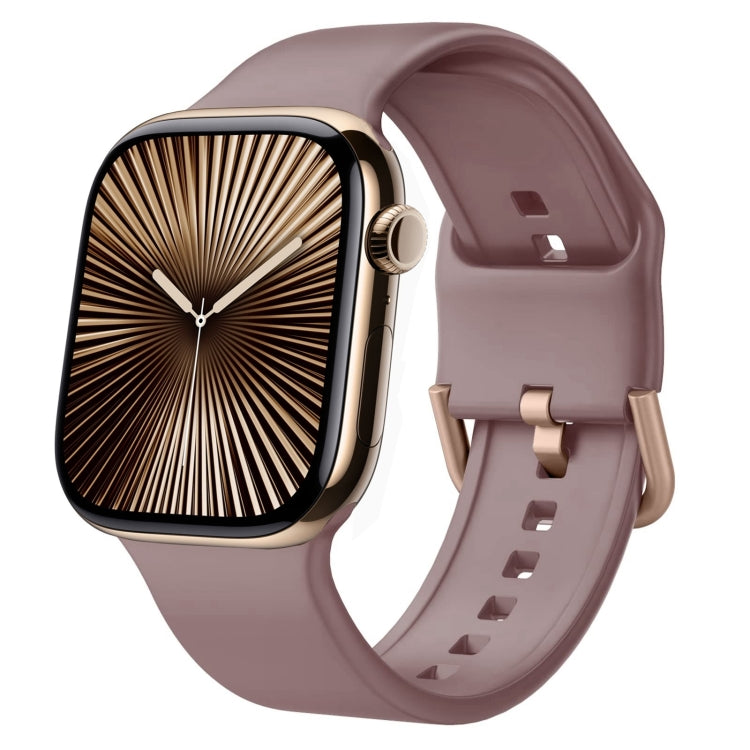 Bracelet de montre en silicone à boucle ardillon, pour Apple Watch Series 10 46mm
