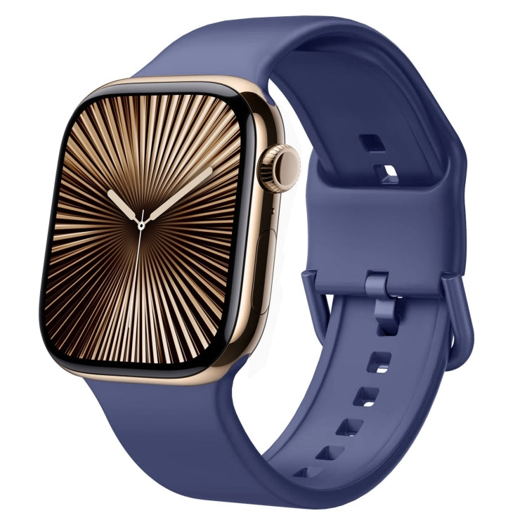 Bracelet de montre en silicone à boucle ardillon, pour Apple Watch Series 10 46mm