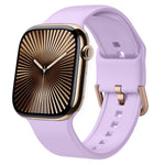 Bracelet de montre en silicone à boucle ardillon, pour Apple Watch Series 10 46mm