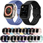 Bracelet de montre en silicone à boucle ardillon, pour Apple Watch Ultra 2 49 mm