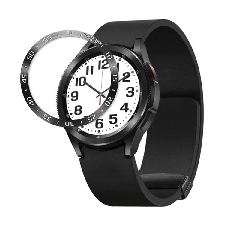 Un cadre de protection en acier pour montre connectée élégante, pour Samsung Galaxy Watch6 Classic 47 mm, pour Samsung Galaxy Watch6 Classic 43 mm