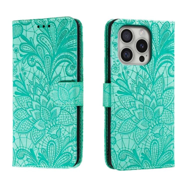 Étui de téléphone en cuir gaufré de fleur de dentelle, pour iPhone 17e / 16e, pour iPhone 17 Pro Max, pour iPhone 17 Pro, pour iPhone 17, pour iPhone Air, pour iPhone 16 Pro Max, pour iPhone 16 Pro, pour iPhone 16 Plus