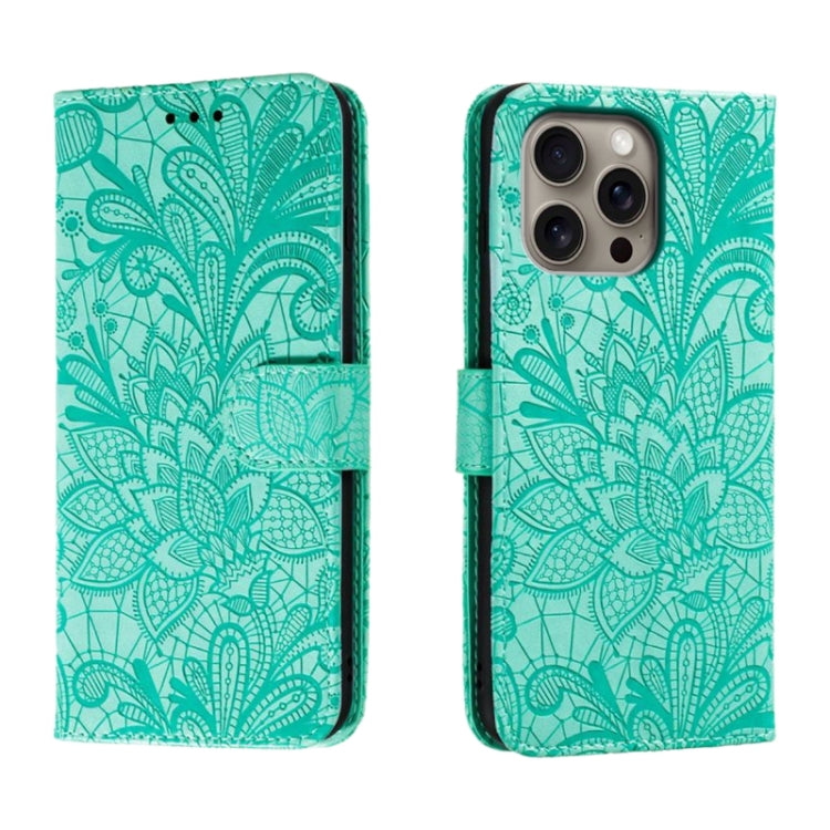 Étui de téléphone en cuir gaufré de fleur de dentelle, pour iPhone 17e / 16e, pour iPhone 17 Pro Max, pour iPhone 17 Pro, pour iPhone 17, pour iPhone Air, pour iPhone 16 Pro Max, pour iPhone 16 Pro, pour iPhone 16 Plus