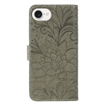 Étui de téléphone en cuir gaufré de fleur de dentelle, pour iPhone 17e / 16e, pour iPhone 17 Pro Max, pour iPhone 17 Pro, pour iPhone 17, pour iPhone Air, pour iPhone 16 Pro Max, pour iPhone 16 Pro, pour iPhone 16 Plus