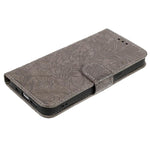 Étui de téléphone en cuir gaufré de fleur de dentelle, pour iPhone 17e / 16e, pour iPhone 17 Pro Max, pour iPhone 17 Pro, pour iPhone 17, pour iPhone Air, pour iPhone 16 Pro Max, pour iPhone 16 Pro, pour iPhone 16 Plus