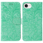 Étui de téléphone en cuir gaufré de fleur de dentelle, pour iPhone 17e / 16e, pour iPhone 17 Pro Max, pour iPhone 17 Pro, pour iPhone 17, pour iPhone Air, pour iPhone 16 Pro Max, pour iPhone 16 Pro, pour iPhone 16 Plus