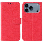 Étui de téléphone en cuir gaufré de fleur de dentelle, pour iPhone 17e / 16e, pour iPhone 17 Pro Max, pour iPhone 17 Pro, pour iPhone 17, pour iPhone Air, pour iPhone 16 Pro Max, pour iPhone 16 Pro, pour iPhone 16 Plus