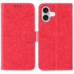 Étui de téléphone en cuir gaufré de fleur de dentelle, pour iPhone 17e / 16e, pour iPhone 17 Pro Max, pour iPhone 17 Pro, pour iPhone 17, pour iPhone Air, pour iPhone 16 Pro Max, pour iPhone 16 Pro, pour iPhone 16 Plus