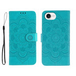 Sun Mandala Embossing Leather Phone Case, For iPhone 16e / 17e, For iPhone 17 Pro Max, For iPhone 17 Pro, For iPhone 17, For iPhone Air, For iPhone 15 Pro Max
