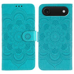 Sun Mandala Embossing Leather Phone Case, For iPhone 16e / 17e, For iPhone 17 Pro Max, For iPhone 17 Pro, For iPhone 17, For iPhone Air, For iPhone 15 Pro Max