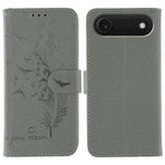Coque de téléphone en cuir avec motif plume et texture litchi, Pour iPhone 17 Pro Max, Pour iPhone 17 Pro, Pour iPhone 17, Pour iPhone Air, Pour iPhone 15 Pro Max, Pour iPhone 15 Pro, Pour iPhone 15 Plus, Pour iPhone 15