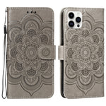 Mandala Embossing Pattern Horizontal Flip Leather Phone Case, For iPhone 16 Pro Max, For iPhone 16 Pro, For iPhone 16 Plus, For iPhone 16, For iPhone 15 Pro Max, For iPhone 15 Pro