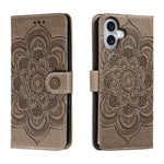 Mandala Embossing Pattern Horizontal Flip Leather Phone Case, For iPhone 16 Pro Max, For iPhone 16 Pro, For iPhone 16 Plus, For iPhone 16, For iPhone 15 Pro Max, For iPhone 15 Pro