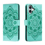 Mandala Embossing Pattern Horizontal Flip Leather Phone Case, For iPhone 16 Pro Max, For iPhone 16 Pro, For iPhone 16 Plus, For iPhone 16, For iPhone 15 Pro Max, For iPhone 15 Pro