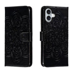 Mandala Embossing Pattern Horizontal Flip Leather Phone Case, For iPhone 16 Pro Max, For iPhone 16 Pro, For iPhone 16 Plus, For iPhone 16, For iPhone 15 Pro Max, For iPhone 15 Pro