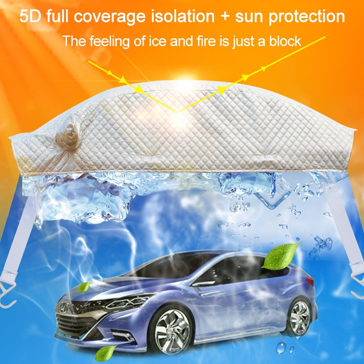 Demi-housse de voiture, vêtement de voiture pare-soleil, isolation thermique, pare-soleil, feuille d'aluminium, feuille d'aluminium 3,6x1,6x1,5 m