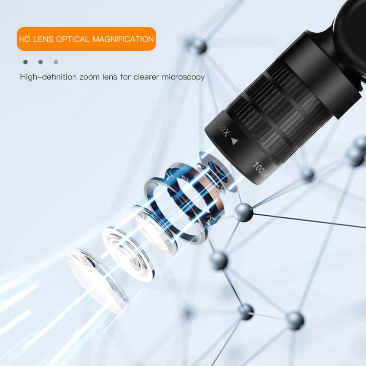 Microscope électronique numérique de bureau P110 50X-1000X avec écran 4,3 pouces, P110
