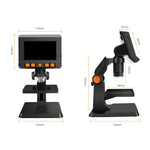 Microscope électronique numérique de bureau P110 50X-1000X avec écran 4,3 pouces, P110