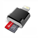 Adaptateur MicroDrive 8 broches vers carte TF, mini lecteur de carte TF pour iPhone & iPad, lecteur de carte
