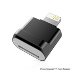 Adaptateur MicroDrive 8 broches vers carte TF, mini lecteur de carte TF pour iPhone & iPad, lecteur de carte