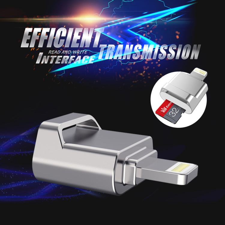 Adaptateur MicroDrive 8 broches vers carte TF, mini lecteur de carte TF pour iPhone & iPad, lecteur de carte