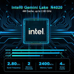 GXMO N42 Windows 11 Intel Gemini Lake N4020C Mini PC NVME SSD WiFi Mini Ordinateur de Bureau, 4GB+64GB, 4GB+64GB+256GB