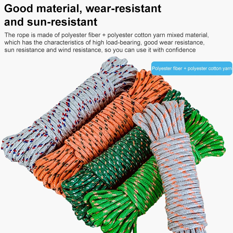 Corde en nylon épaisse de 10 m pour étendre le linge en extérieur, 10 m
